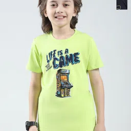 Monte Carlo Boys Pack Of 2 Typography Printed Round Neck Short Sleeves Raw Edge T-shirt-image-80