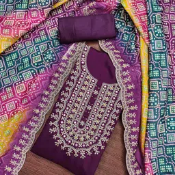 DIVASTRI Embroidered Unstitched Dress Material-image-58