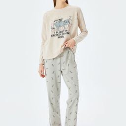 Koton Women Cartoon Characters Printed Night suit-image-13