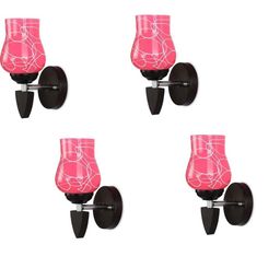 1ST TIME Pink & White Solid Glass Traditional Cylinder Wall Lamps Wall Lamps-picture-7