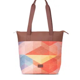 ZOUK Printed Shopper Jute Tote Bag image 3