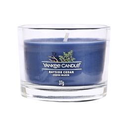 YANKEE CANDLE Dark Blue Bayside Cedar Filled Votive Scented Candle image 2