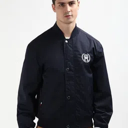 Tommy Hilfiger Men  Solid Stand Collar Open Front Jacket image 2