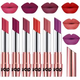 VOLO Set Of 6 Creme Matte Lipsticks 3.5 g - Pink-Magenta-Cherry-Orange-Light Peach-Purple-11