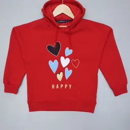 White Snow Girls Printed Sweatshirt-image-83