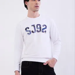 SPYKAR Men White Cotton Pullover Sweatshirts-picture-6