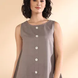 Maaesa Women Tie-Dye Rayon Brown Top-image-49