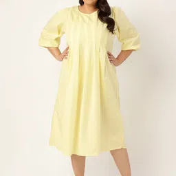theRebelinme Women Plus Size Pure Cotton A-Line Midi Dress-picture-29
