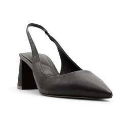 ALDO Leather Block Pumps with Bows-15