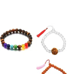 Divine souvenirs Unisex Set Of 4 Artificial Beaded Elasticated Bracelet-68