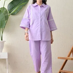 YELLOW PARROT Shirt Collar Shirt With Trousers Co-Ords-picture-26
