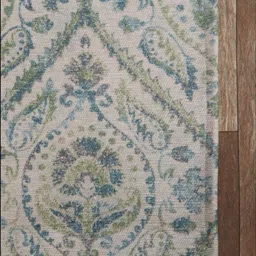 BELLA TRUE Beige & Blue Printed Anti-Skid Doormat-image-79