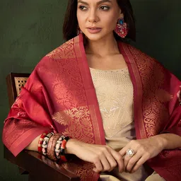 Sangria Woven Design Kurta & Trouser With Dupatta image 5