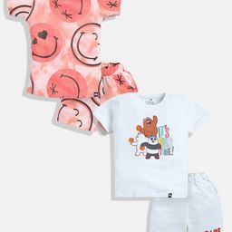 YK X Minute Mirth Kids Pack Of 2 Pure Cotton Printed Clothing Set-image-112