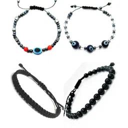 Dynamic Retail Global Men 4 Piece Handcrafted Wraparound Bracelet-13