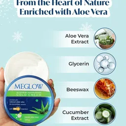 Meglow Set Of 2 Aloe Vera Moisturizing Cold Cream - 125 g Each image 4