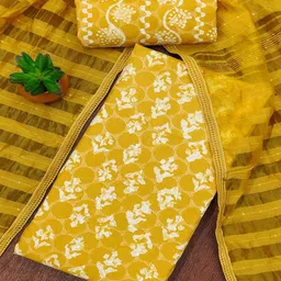 Peachmode Printed Pure Cotton Unstitched Dress Material-image-30