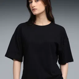 Puma Her Women Pure Cotton Oversized Fit Crew Neck T-Shirt-image-69