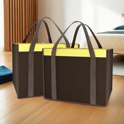 Kuber Industries Brown & Yellow 2 Pieces Water Proof Multi Utility Organisers-20