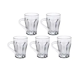 Somil Clear Glass Coffee & Tea Cup / Mug (100 Ml), Enjoy Your Drink in Style, 7 X 9.5 X 9.5 Cm, Pack of 5-image-38