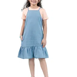 TWEENY MINI Denim Drop-Waist Dress-16