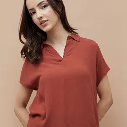 Fame Forever by Lifestyle Mandarin Collar Top-picture-27