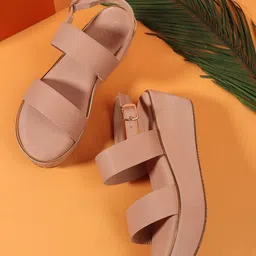 DressBerry Women PU Platform Heels Sandals-49