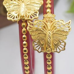 SATTIK Pack of 2 Plastic Gold-plated Shakha Pola-image-16