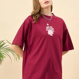 ANJIR Graphic Printed Drop-Shoulder Sleeves Cotton T-shirt-picture-48