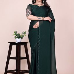 K 5 Fashion Solid Embroidered Pure Chiffon Maheshwari Saree-picture-16