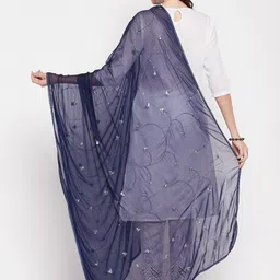 Clora Creation Floral Embroidered Dupatta With Sequinned image 4