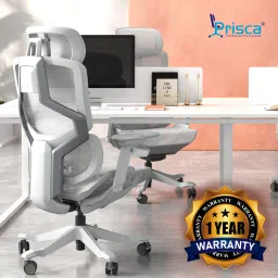 PRISCA® ENOVA PREMIUM ERGONOMIC HB GREY Mesh Office Adjustable Arm Chair-12
