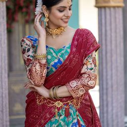 A TO Z CART Printed Ready to Wear Lehenga & Unstitched Blouse With Dupatta image 5