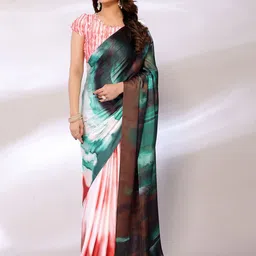 FABMORA Tie and Dye Satin Saree-picture-47