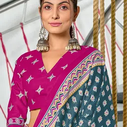 Pandadi Saree Ethnic Motifs Block Print Sarees image 2