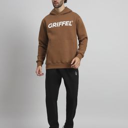 GRIFFEL Men Solid Oversized-Fit Hooded Tracksuits-picture-54