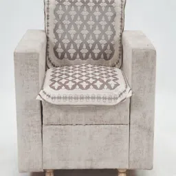 Fashion Throw Beige & Grey Printed Jacquard 2 Piece Sofa Cover-image-25
