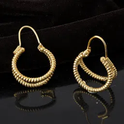 Silvermerc Designs Gold-Plated Circular Shaped Hoop Earrings-90