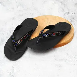 Zyla Women Embellished Open Toe Flats-image-7