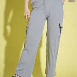 BUY NEW TREND Women Pack Of 2 Relaxed High-Rise Cargos Trousers-image-132