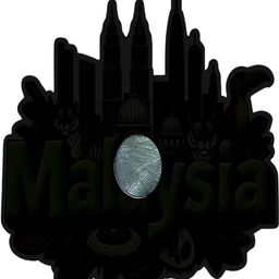 Malaysia Country Theme Souvenir Wooden Refrigerator Stylish Fridge Magnet-image-80