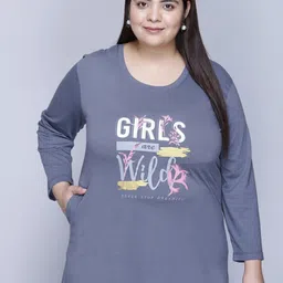 IN Love Plus Size Printed Cotton T-Shirt-image-28