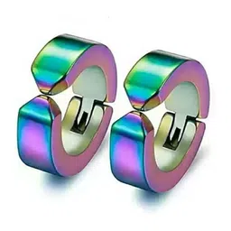 shobhram Metal Circular Hoop Earrings-16