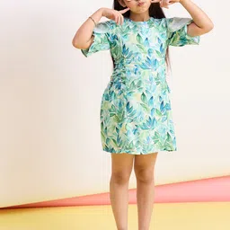 Stylo Bug Floral Print Flutter Sleeve A-Line Dress image 4