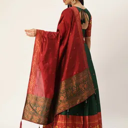 Payu Semi-Stitched Lehenga & Unstitched Blouse With Dupatta image 4