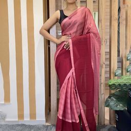 HERE&NOW Pure Chiffon Jamdani Saree-image-69