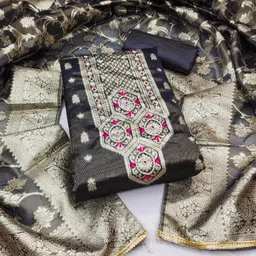 Blissta Floral Printed Woven Design Unstitched Dress Material-image-96