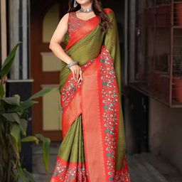 SSHAGUN LIFESTYLE Women Ethnic Motifs Printed Sarees-picture-48