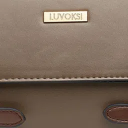 Luvoksi Colourblocked PU Structured Satchel with Tasselled image 5