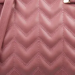 Metro Peach-Coloured Textured Structured Shoulder Bag image 5